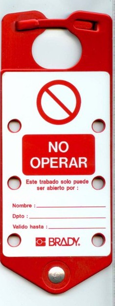 MORDAZA MULTP. ALUMINIO CON ETIQUETA "NO OPERAR"