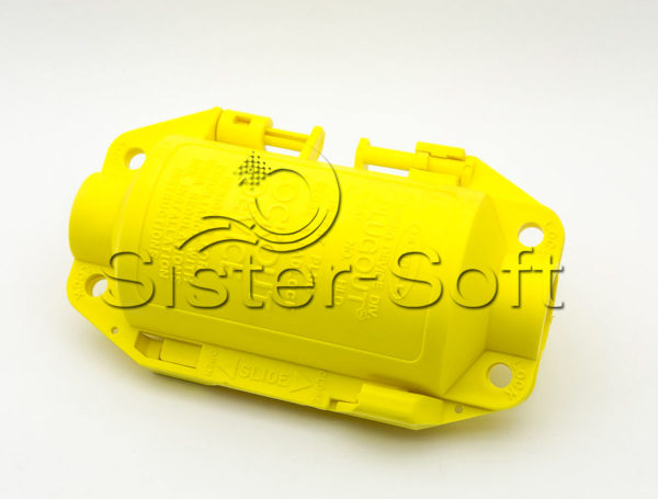 Bloqueo amarillo para enchufes eléctricos con cable hasta 25mm de diámetro