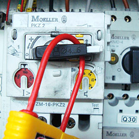 Aplicación en bloqueo de guardamotor