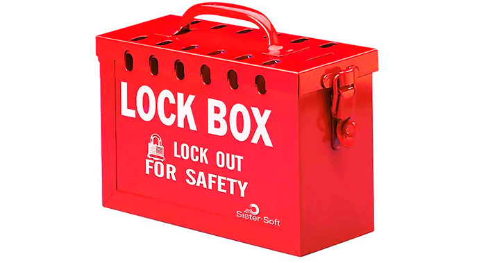 Caja de Bloqueo portable para LOTO roja