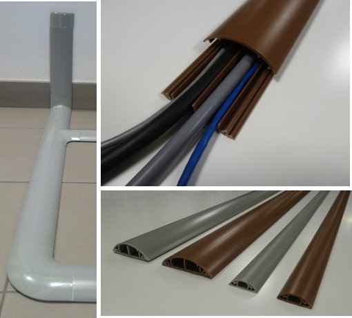 Color : Black, Size : 1m DXIUMZHP Canaleta Cables Suelo Adhesiva Semicírculo para Uso Doméstico Pasacables Suelo，Material Blando De PVC Corte Fácil Anti-Step Y Anti-estrés