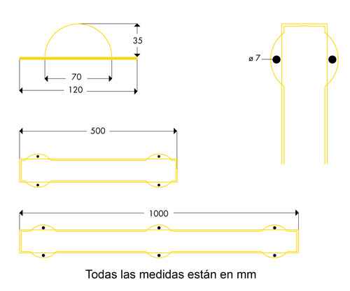 Amortiguador de golpes atornillado PRLT