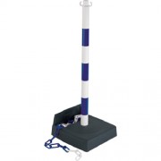 poste-PVC-base-con-hueco-para-cadena-azul-blanco