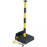 poste-PVC-base-con-hueco-para-cadena-negro-amarillo