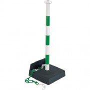 poste-PVC-base-con-hueco-para-cadena-verde-blanco