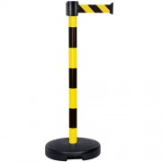 poste-con-cinta-negro-amarillo