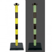 Poste-PVC-base-3kg-negro-fotoluminiscente