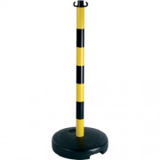 Poste-PVC-base-9kg-negro-amarillo