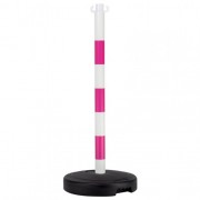 Poste-PVC-base-9kg-rosa-blanco