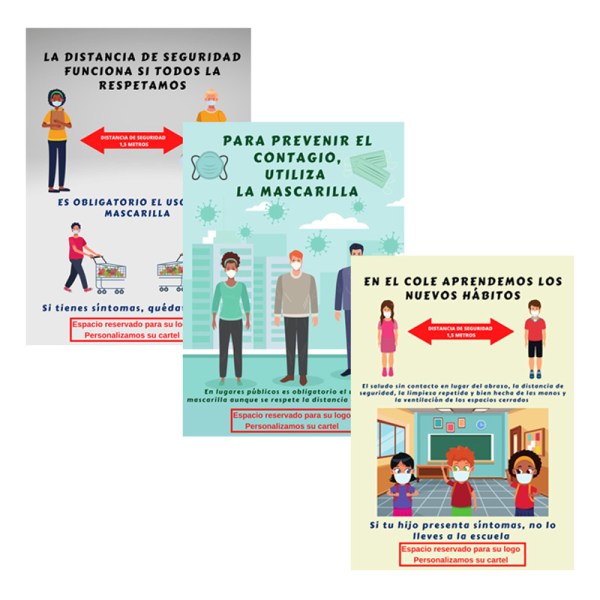 Carteles concienciación y sensibilización COVID-19
