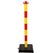 Poste PVC base 3kg Amarillo Rojo