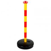 Poste PVC base 9kg Amarillo Rojo